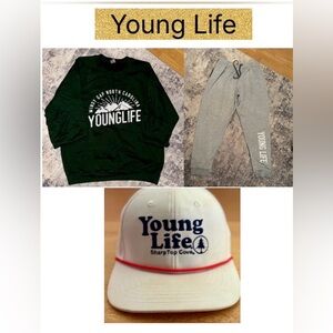 *YOUNG LIFE* Hoodie, Gray Sweatpants & Hat *EUC* / lot of 3